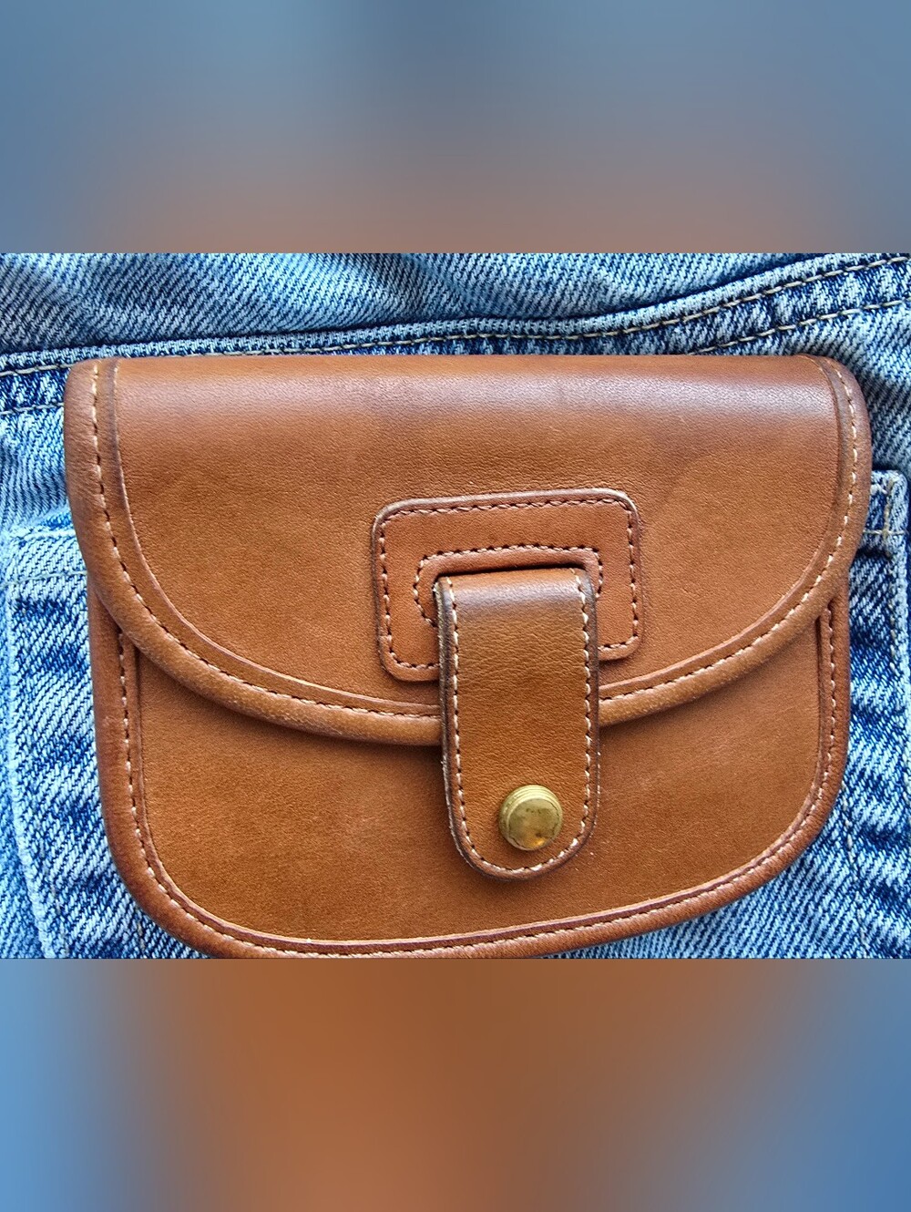 Rare Coach Vintage Hamilton Mini Purse Clutch British Tan Leather 7237
